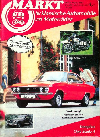 Deckblatt Oldtimer Markt (08/1987)